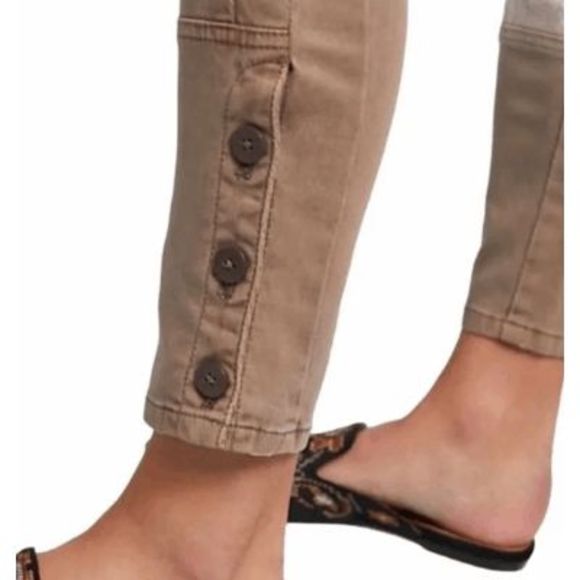By Anthropologie Ona Skinny Leg Utility Pants Button Ankle, Sz 27 / 4, MP $108 - Picture 14 of 15